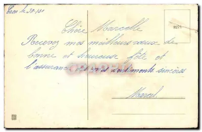 Bukiet białych róż — Wesołych świąt — Karta pocztowa z życzeniami — Rewers