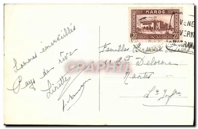 Marrakech — Miasto i śnieżne Atlasy — Foto Flandrin, nr 11 — Rewers