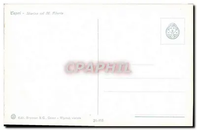 Capri - Port z Mt. Tiberio — Wyd. Brunner & C., Como — nr 21-115 — Rewers