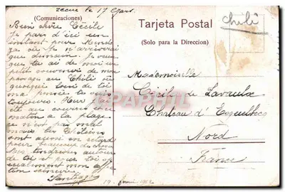 Vista aérea de Valparaíso, Bahía — Editores Mattensohn & Grimm, n° 4109 — Verso