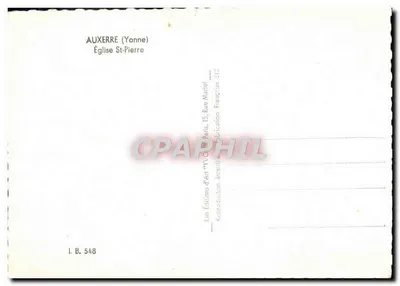 Auxerre (Yonne) — Igreja de São Pedro — Edições d'Art Martel — Verso