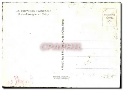 La Haute Auvergne e o Velay — Terras Vulcânicas — Éditions Gaby, Nantes — Verso