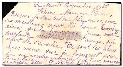 Arranjo de flores — Boa Ano — Carta postal datada de 1928 — Verso