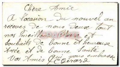 Bonne Année — carte de vœux ornée de fleurs — éditeur non visible — Verso