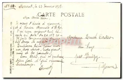 Żołnierz i kobieta — scena miłosna — J. Boulanger, n° 218 — Rewers