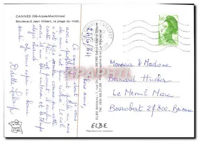 Cannes — Boulevard Jean Hibert, la plage du midi — ELBE éditions — Reverso