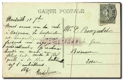 Marseille — Igreja de Nossa Senhora da Guarda — ZZ — Verso