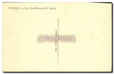 Avignon - De Brug van San Bénézet (12e eeuw) — Collectie 'Alpin' — Imp. A. Pinaud, Avignon — Achterkant