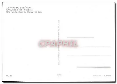 Lacoste — El País del Lubéron — Edición Photoguy — Reverso