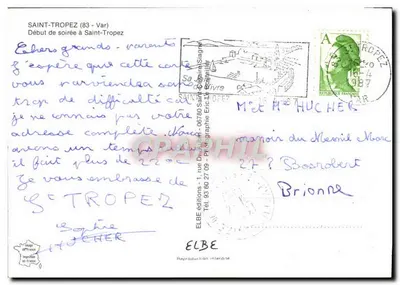Saint-Tropez — Początek wieczoru — wydawca ELBE — Rewers