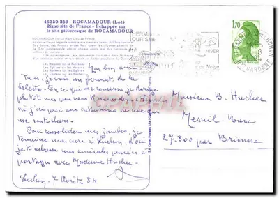 Rocamadour — Cidade da França — editor Termal Turismo — Verso