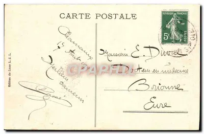 Chamonix — Massyf Aiguilles de l'M (2836 m) Charmoz (3443 m) Blaitière (3522 m) — Wydawnictwo L. J. L. nr 40 — Rewers