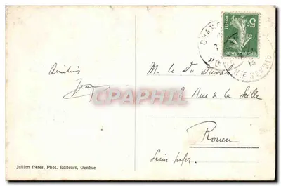 Chamonix — Aiguille du Dru i Kolej Montenvers — J.J. 8554 — Rewers