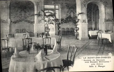 Sala de Jantar — Sociedade de Socorro aos Feridos Militares — O Mont-des-Oiseaux perto de Hyères