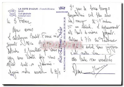 Ogólny widok Nicei — Côte d'Azur — Wydawnictwo Iris — Rewers