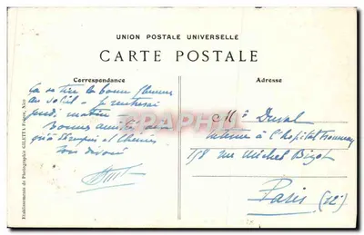 CANNES — Bulwar Croisette i wzgórze Chevalier — Wydawnictwo Giletta, 1901, nr 403 — Rewers