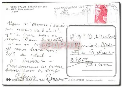 Porto di Nizza — Costa Azzurra — Les Éditions Gilletta — Verso