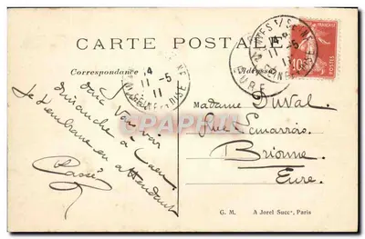 Environs de MANTES-la-JOLIE — Les vestiges du Calvaire près de l'Ermitage St-Sauveur — C.M. n°67 — Verso