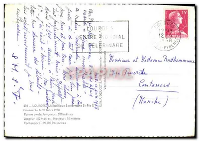 La Basilique Souterraine — Centre Mondial de Pèlerinage — Éditeur Edlux — Verso