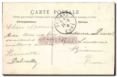 Asnières — Hotel de Ville — B.F., Paris — Verso