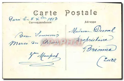 PARYŻ — Plac Bastili — kolumna Lipca — wydawca M. J. nr 173 — Rewers