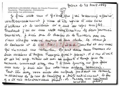Greouxs-les-Bains — Ansicht des Durchgangs unter einem steinernen Torbogen — n° 182 — Rückseite