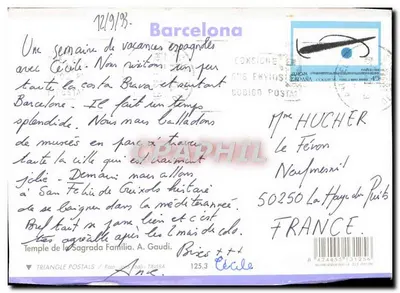 Tempel Sagrada Família — widok z lotu — Triangle Postals / Foto - TAVISA — Rewers