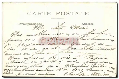 Poitiers — Vista tirada do Boulevard Abboville — Rocher de Coligny — Editor R.P. — Verso