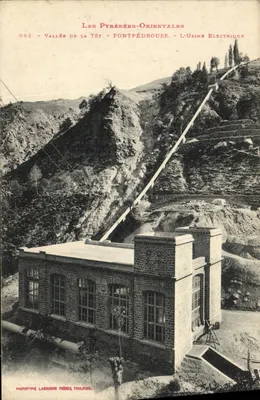 Vale da Têt - Fontpédrouse - A Usina Elétrica — Phototype Labouche Frères, Toulouse