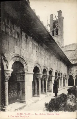 Elne (P.-O.) — O Cloître, Galeria Sul — Fau, edição Perpignan