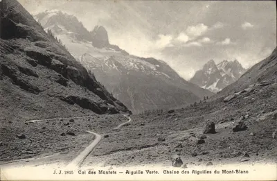 Col des Montfets — Aiguille Verte. Chaîne des Aiguilles du Mont-Blanc — J.J. 2815