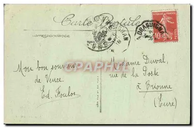 Vence — Rue Voutée y Puerta Renaissance — Cagnoli, Papelero-Grabador, Vence (Alpes Marítimos) — Reverso