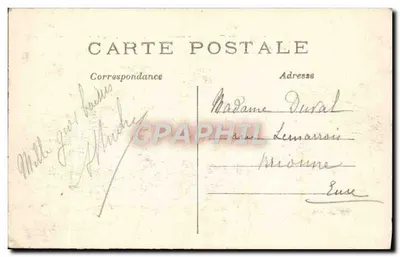 Guerra de 1914 — Montagem de uma peça de grande calibre — Editor não visível, n° de série 94 — Verso