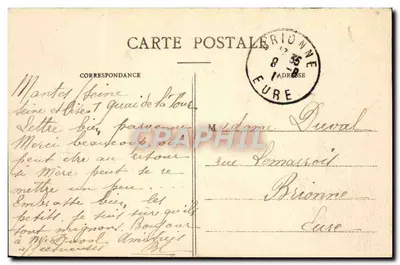 MANTES-la-JOLIE - Stary Most i Kościół — Zbiór Beaumont bracia — Rewers