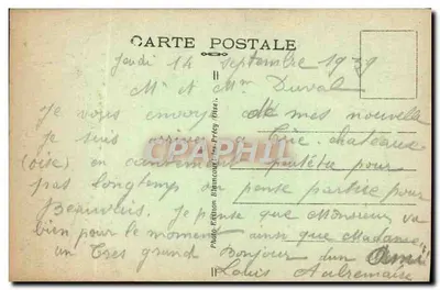 Trie-Château (Oise) — A Porta e Rodovia Nacional — Edit. Dufour, Livraria — Verso