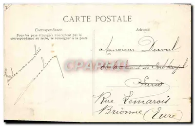 Floresta de FONTAINEBLEAU — Gruta dos Cristais — Editor ELD, n° 256 — Verso
