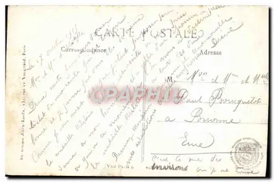 Suippes (Marne) — Igreja destruída pelos Alemães — L.C.H. Paris n°349 — Verso