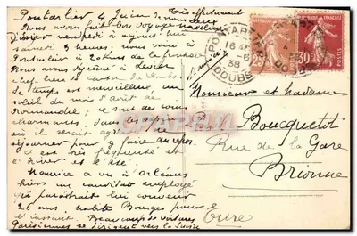 Leviers (Doubs) — Droga z Levier do Besançon — Combier Imp. Maco A — Rewers