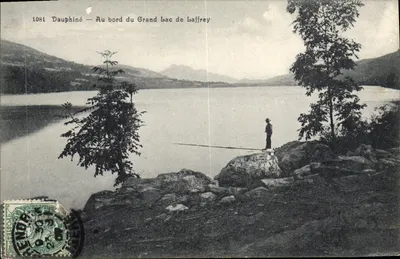 Dauphiné — Ao lado do Grande Lago de Laffrey — Papeterie des Alpes, Eug. Robert, Grenoble