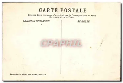Okręgi la Grave — La Meije z jeziora Lérié — Papeterie des Alpes, Eug. Robert, Grenoble — Rewers