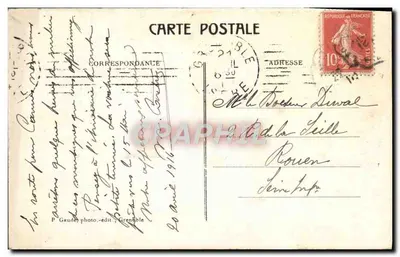 Grenoble — Vista Geral e a Cadeia dos Alpes — P. Gaude, foto-édit. Grenoble — Verso