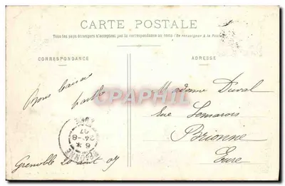 Grenoble - Katedra św. Laurenta — Châte A. V. - Zbiór L. P., Grenoble — Rewers