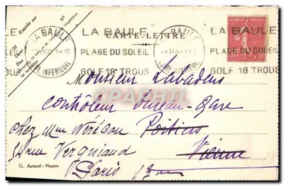La BAULE-sur-MER — Boulevard Wilson — n°145 — Achterkant