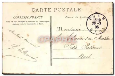 Marseille - Pałac Longchamp — wydawca Fototypia E. Lacoën, XIX wiek — Rewers