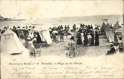 Environs de Royan — 18 — Pontaillac, la Plage vue de l'Otrada