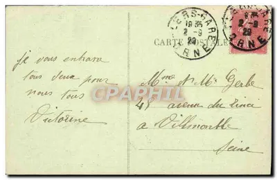 St-PIERRE-sur-DIVES (Calvados) — Katedra z XII wieku i Plac Miejski. — Rewers