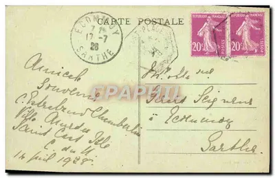 Saint-Cast (C.-du-N.) — A Praia com maré alta — Ed. Passemard, Dinan — Verso