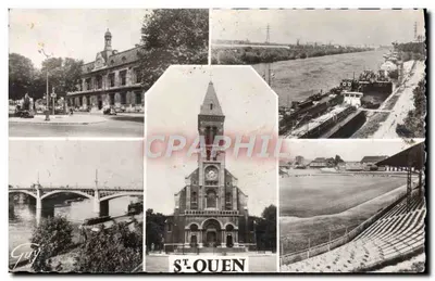 Saint-Ouen (Seine) — Prefeitura, margens do rio Sena, igreja Nossa Senhora do Rosário, estádio — Éditions d'Art Guy, Paris