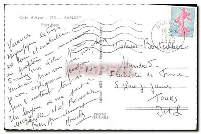 Port-Issol — vista del camping y de las casas costeras — Ediciones ARIS — Reverso