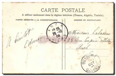 Bordeaux — Souvenir de Bordeaux — Wydawca Esquirol — Rewers